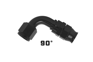 Aeromotive PTFE Hose End - AN-06 - 90 Deg - Black Anodized