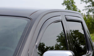 AVS 09-18 Dodge RAM 1500 Quad Cab Ventvisor In-Channel Front & Rear Window Deflectors 4pc - Smoke