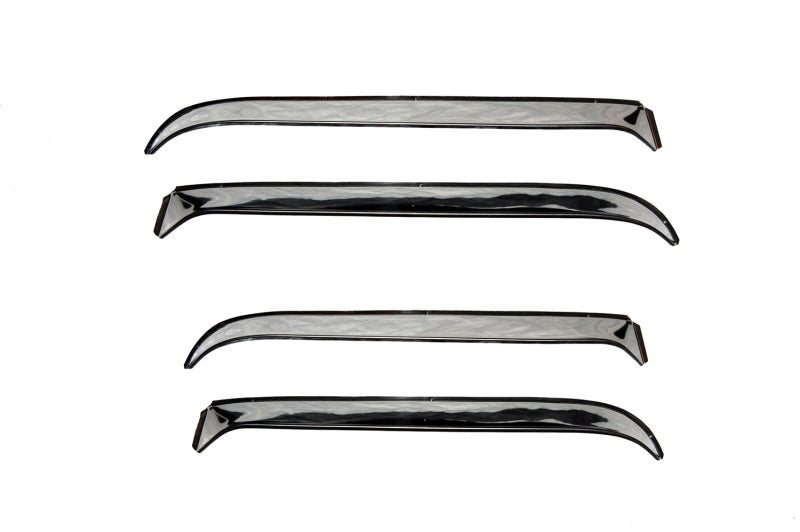 AVS 87-98 Ford F-250 Super Duty Ventshade Front & Rear Window Deflectors 4pc - Stainless