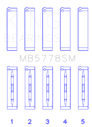 King Audi/VW 1.8/2.0 TSI/TFSI (Size 0.25 Oversized) Main Bearing Set