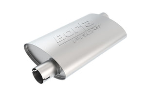 Borla Universal Pro-XS Oval 2.25in Inlet / Outlet Offset Notched Muffler