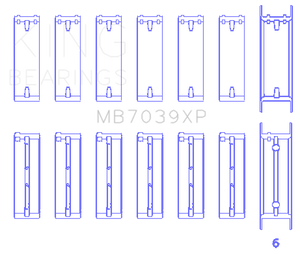 King BMW M20/M50 2.0L/2.5L/2.7L (Size STD) Performance Main Bearing Set