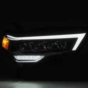 AlphaRex 14-20 Toyota 4Runner NOVA LED Projector Headlights Plank Style Black w/Activation Light