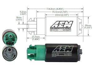AEM 340LPH 65mm Fuel Pump Kit w/ Mounting Hooks - Ethanol Compatible